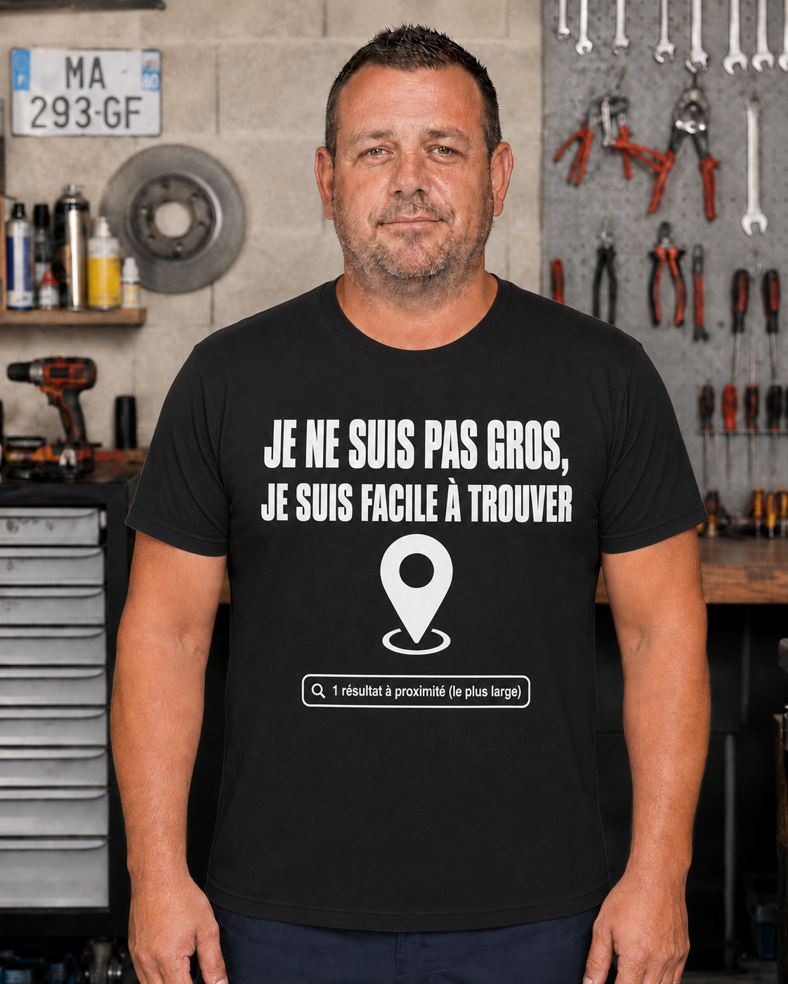 Tee-shirt Pas gros, facile à trouver