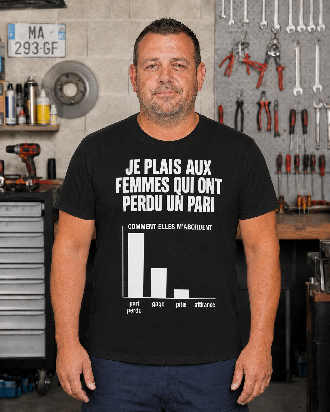 T-shirt JE PLAIS AUX FEMMES QUI ONT PERDU UN PARI